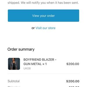 Gun Metal Boyfriend Blazer